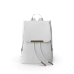 White Faux Leather Backpack