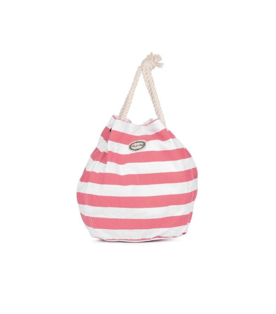 And Pink Striped Tote Bag Handbag