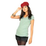 Basic Neck Green T-shirt