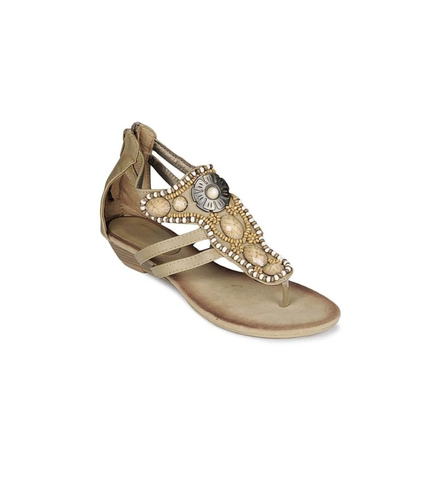 Beige Flats Heels