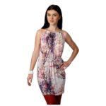 Beige Printed Dress