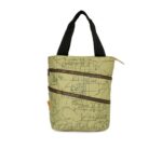 Beige Printed Tote Bag Handbag
