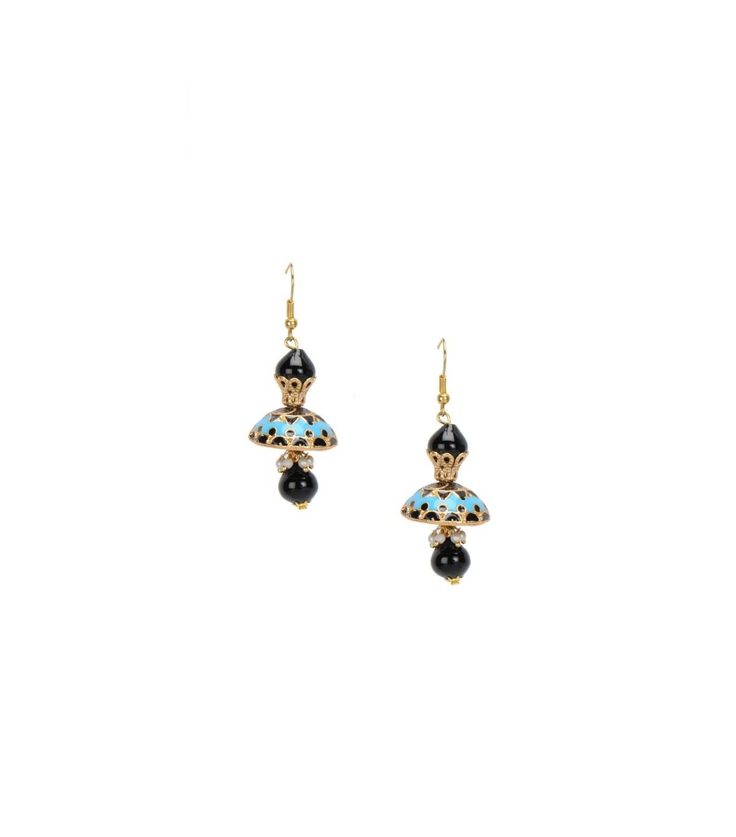 black-blue-earrings Black & Blue Earrings