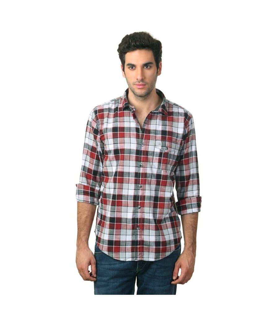 Black Checked Slim Fit Shirt