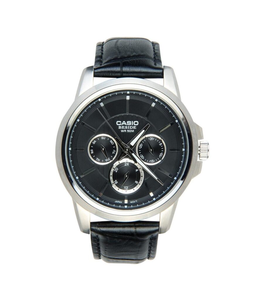 Black Dial Analogue Watch