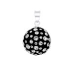 Black Silver Pendant With Chain