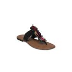 Black & Tan Sandals Flats