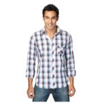 Blue Checked Slim Fit Shirt