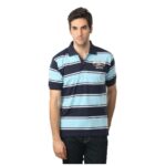 Blue & Navy Striped T-shirt
