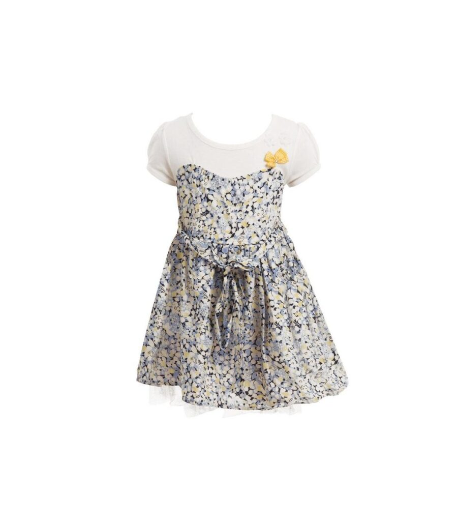 Blue Printed Dress