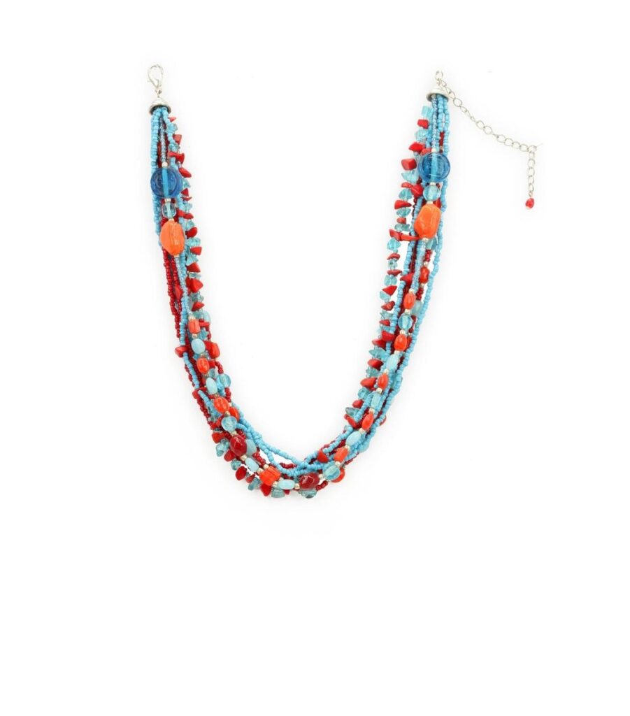 Blue & Red Necklace