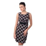 Brown Check Dress