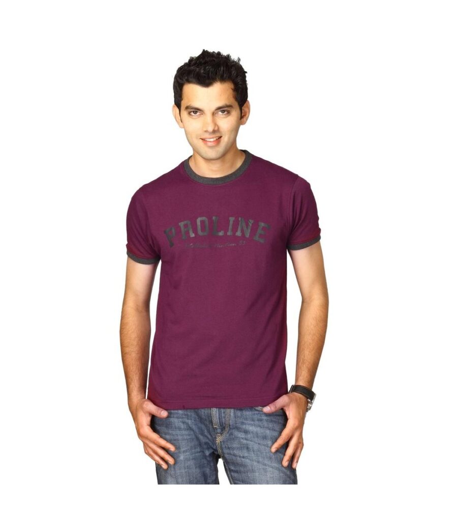 Burgundy Printed T-shirt