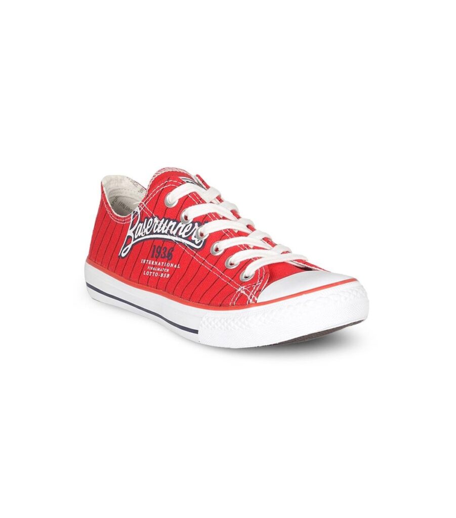 Canvas Red White Shoe