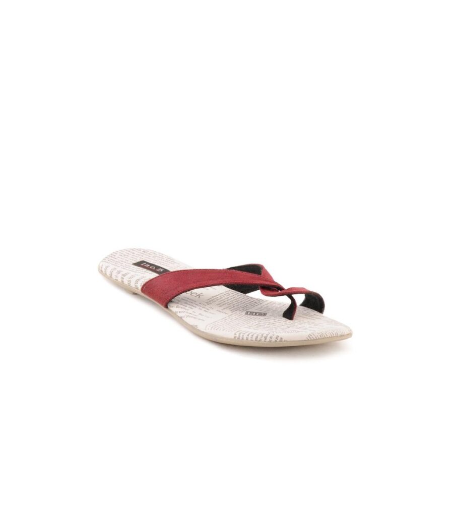 Casual Maroon Flats Heels