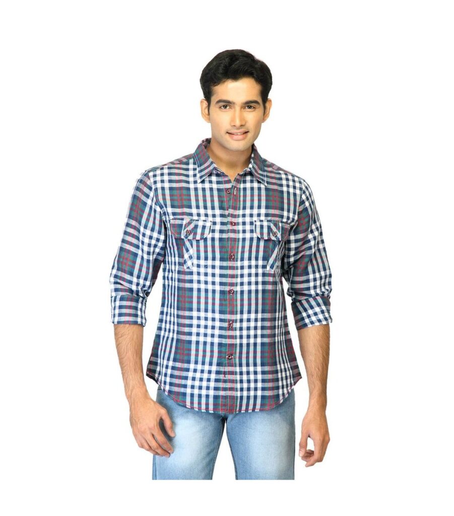 Check Blue Shirts