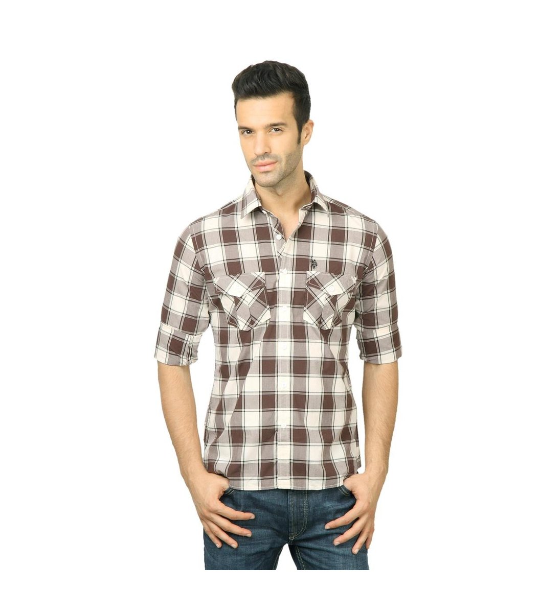 check-brown-shirt Check Brown Shirt