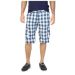 Check Navy Blue Shorts