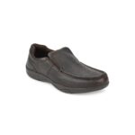 Coffee Brown Leather Loafers Shoes