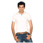 Collar With Two Tone White T-shirt