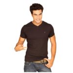 Contrast Logo Black T-shirt