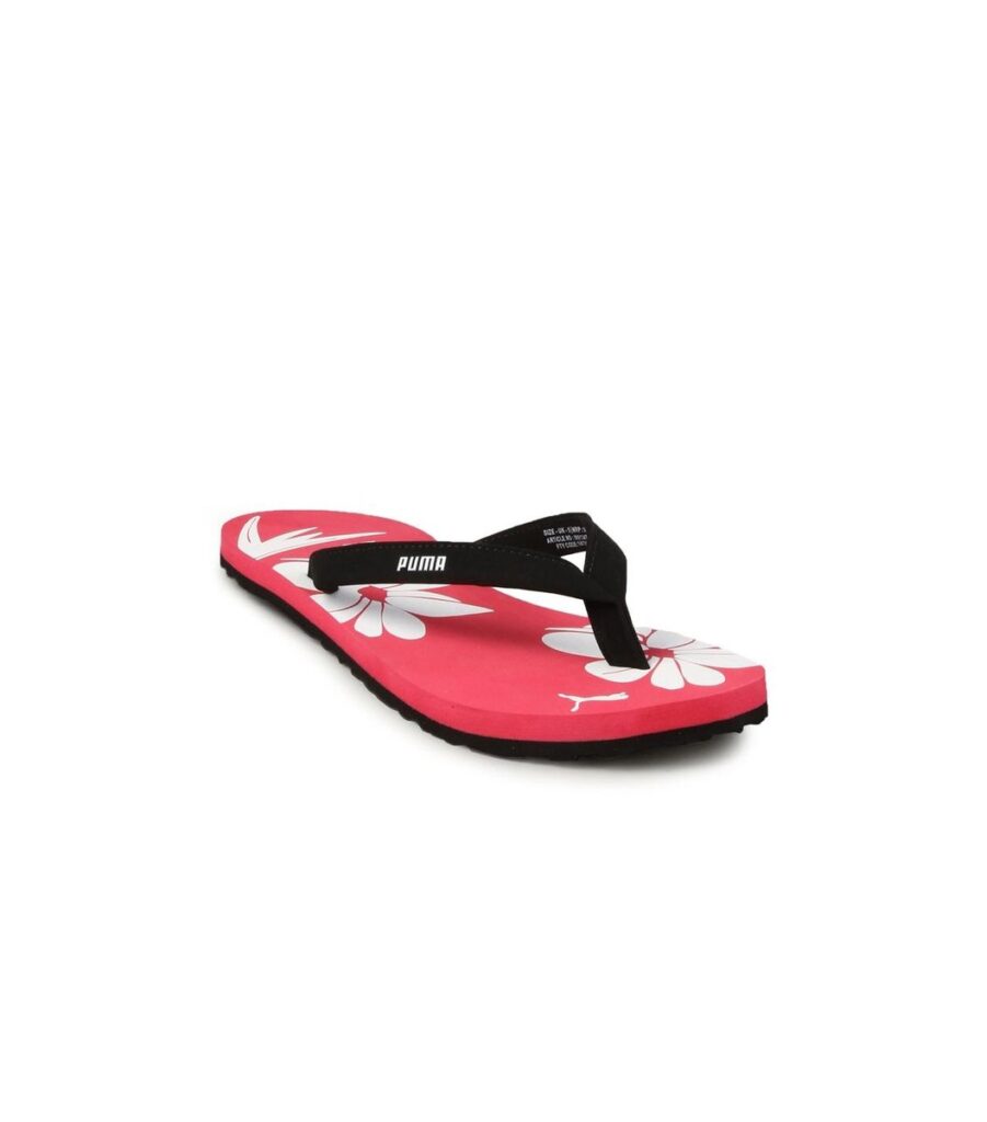 Coral Pink White Flip Flop