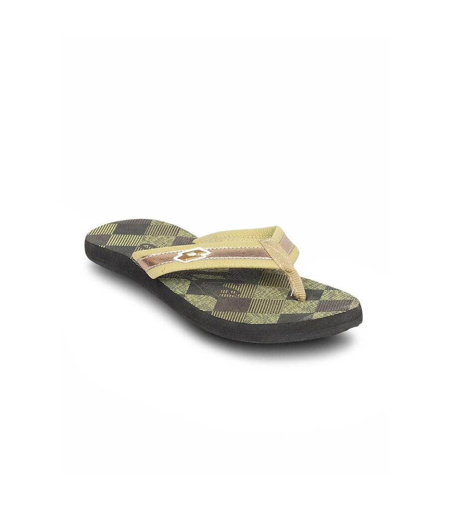 Cross Color Beige Black Flip Flop