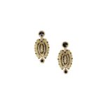 Diadem Black Earrings