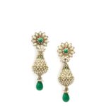 Diadem Gold & White Earrings