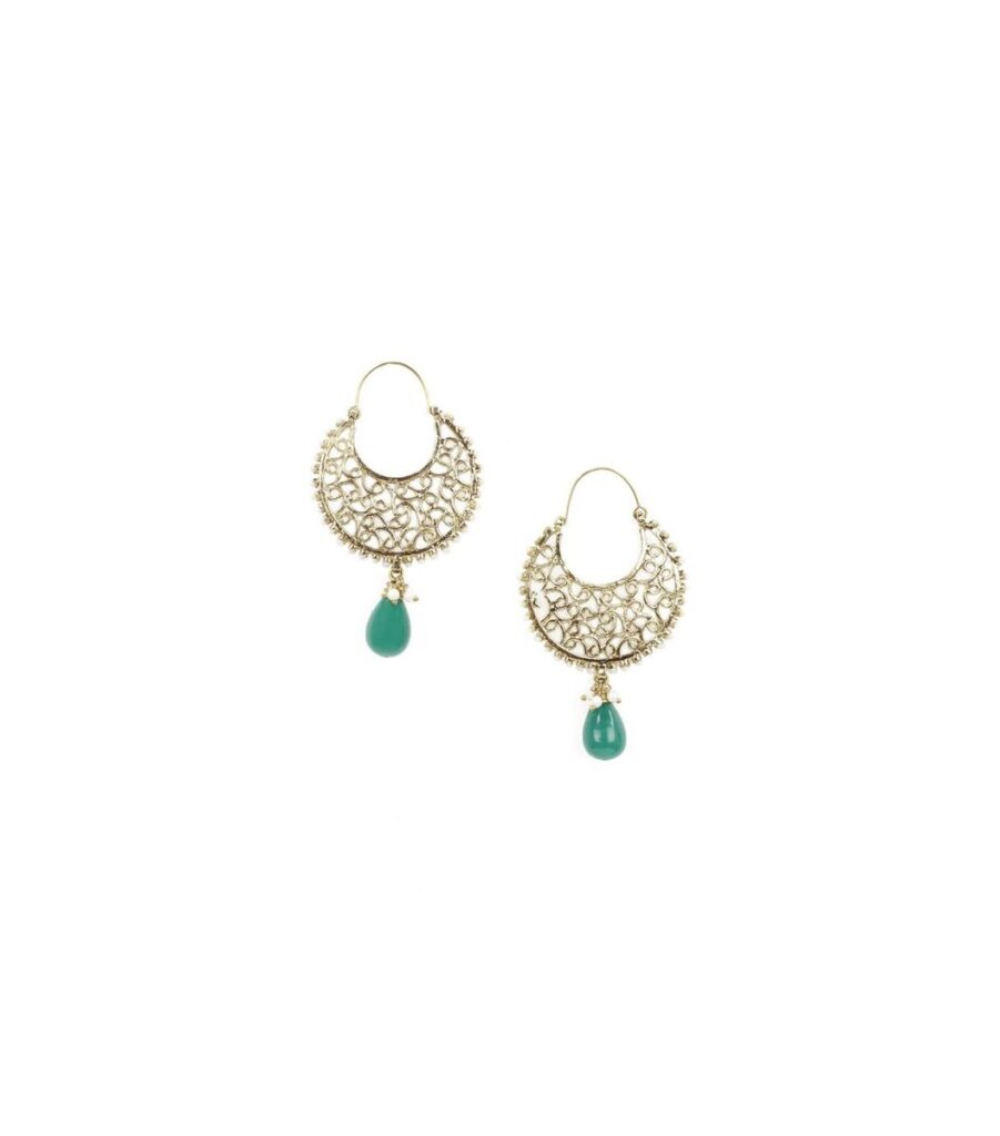 Diadem Green Earrings
