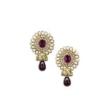 Diadem Magenta Earrings