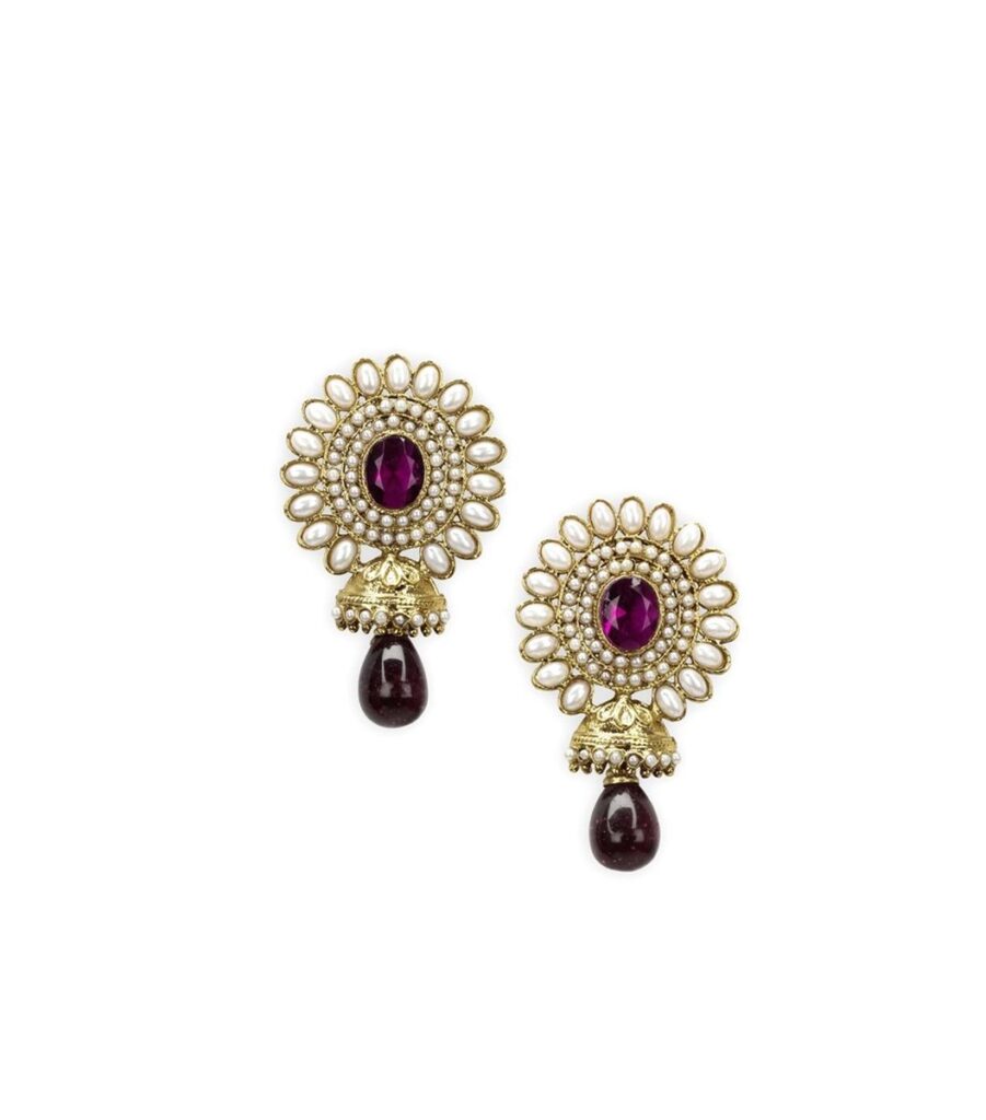 Diadem Magenta Earrings