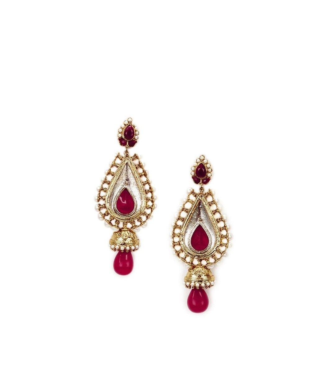 diadem-maroon-earrings Diadem Maroon Earrings