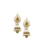 Diadem Olive Green Earrings