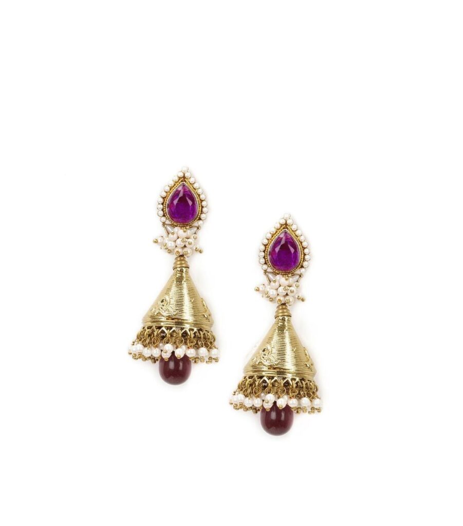 Diadem Purple Earrings
