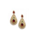 Diadem Red Earrings