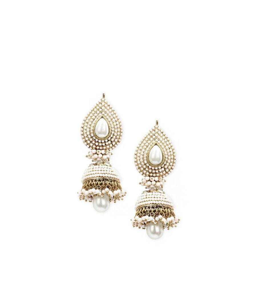 Diadem White Earrings