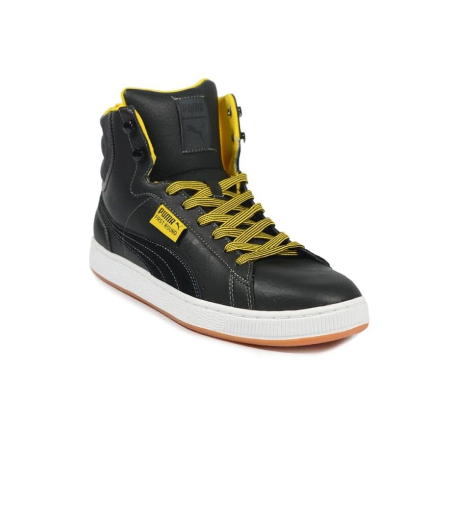 First Round Black Yellow Shoe
