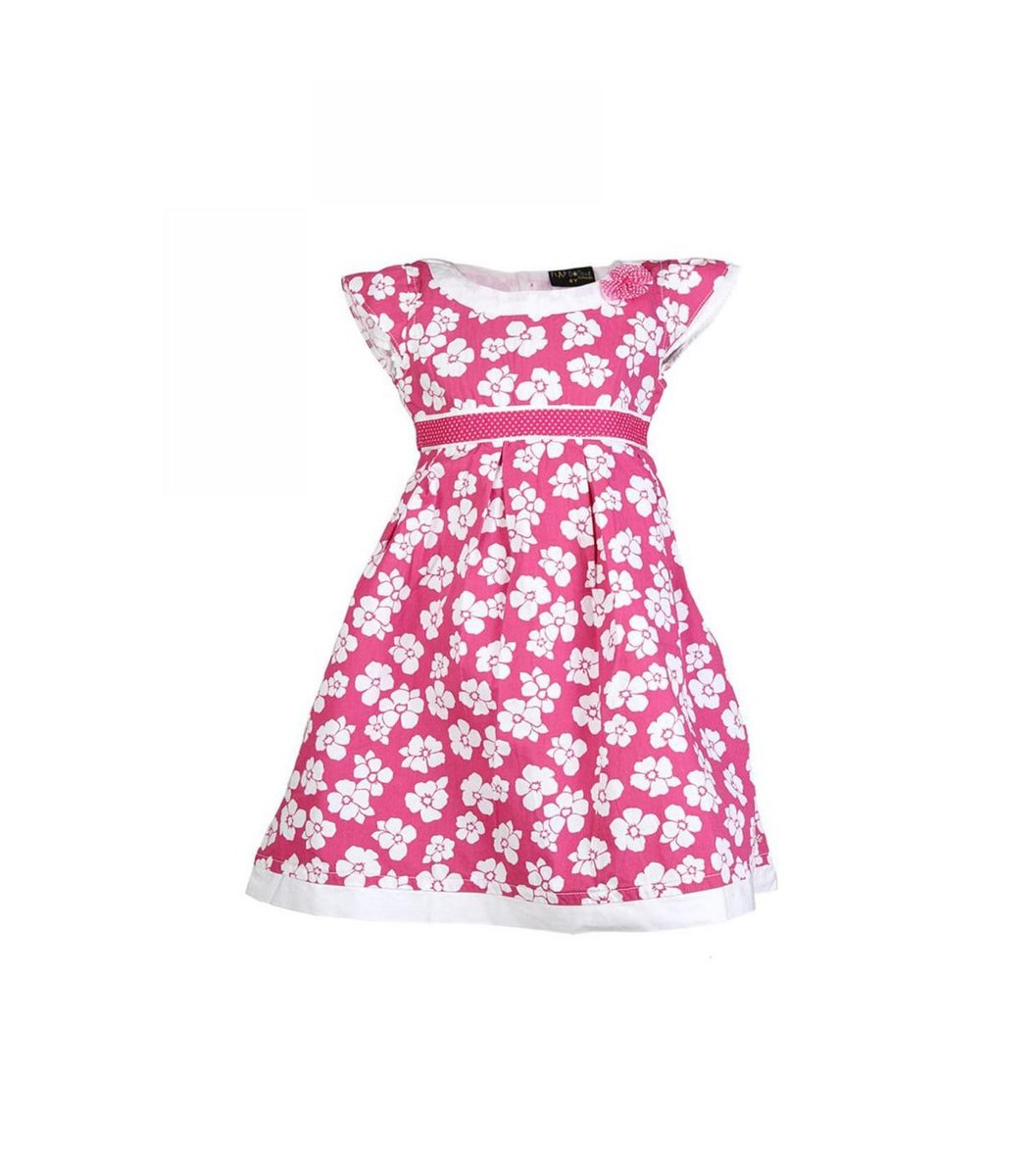 girl-printed-pink-dress Girl Printed Pink Dress