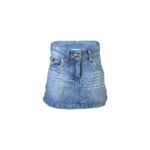 Girl Washed Blue Skirt