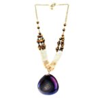 Glistening Agate Cream Necklace