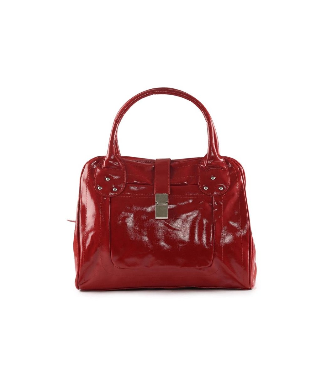 glossy-red-handbag Glossy Red Handbag