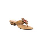 Gold Casual Sandals Flats