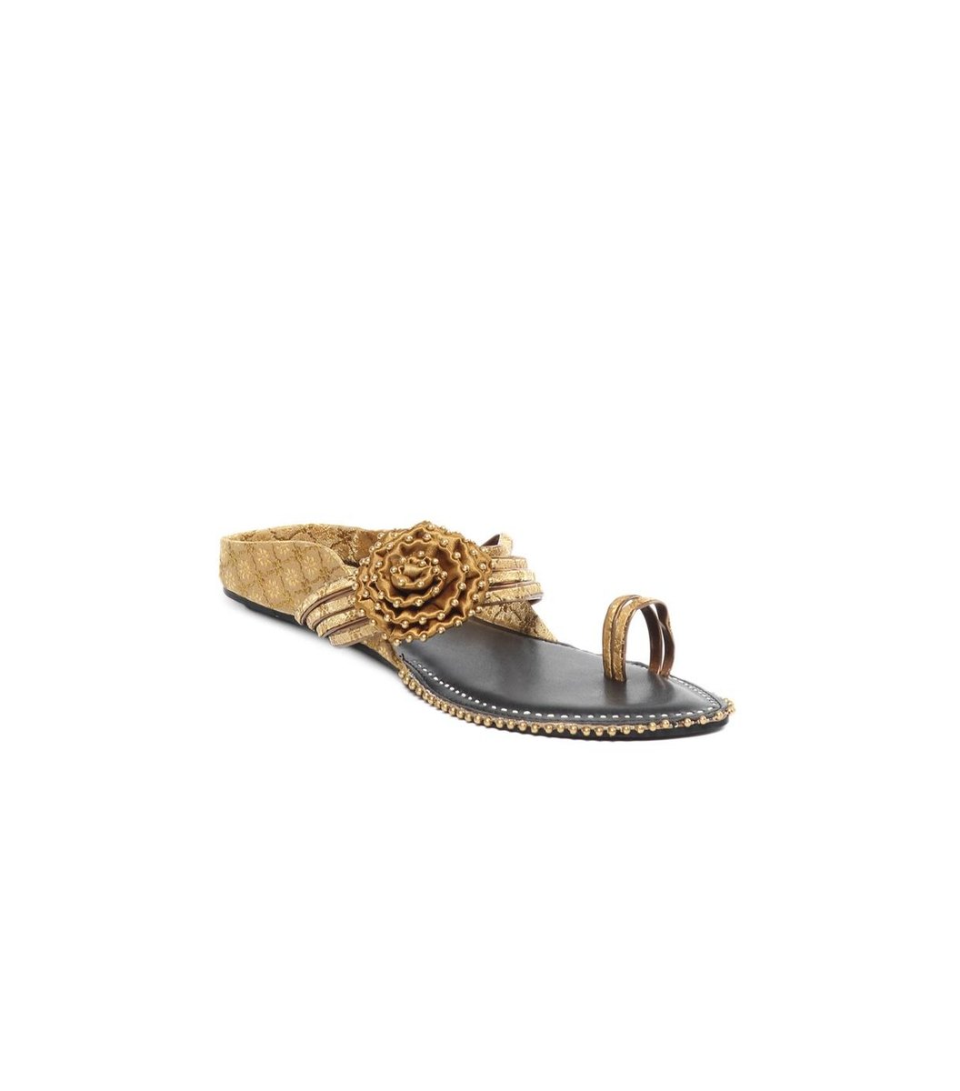 golden-sandals-flats Golden Sandals Flats