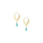 Golden & Turquoise Blue Earrings