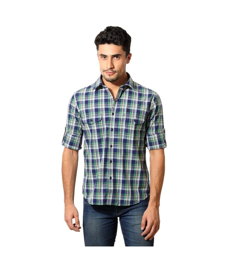 Green & Blue Check Shirt