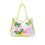 Green Printed Tote Bag Handbag