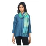 Green Silk & Wool Stole