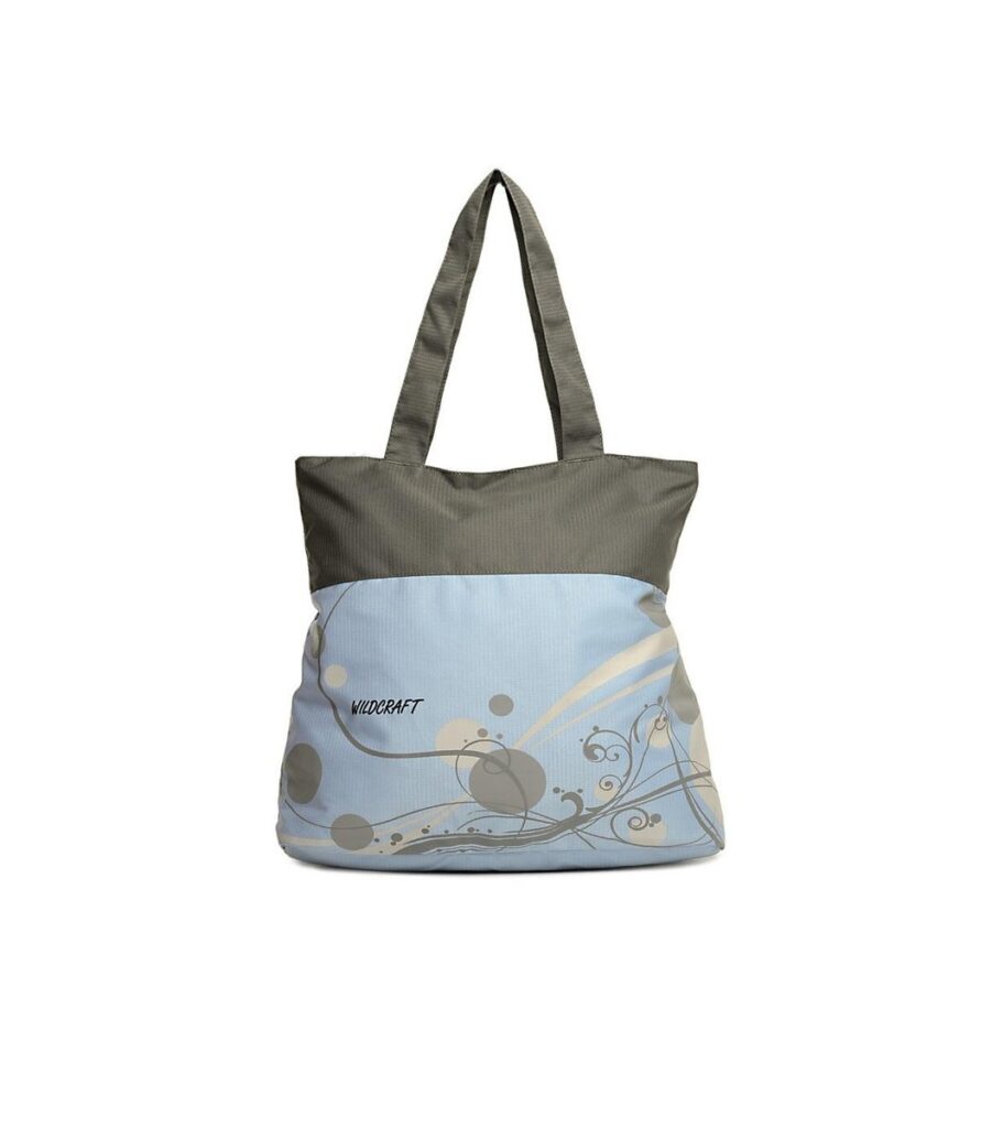 Grey Printed Tote Bag Handbag
