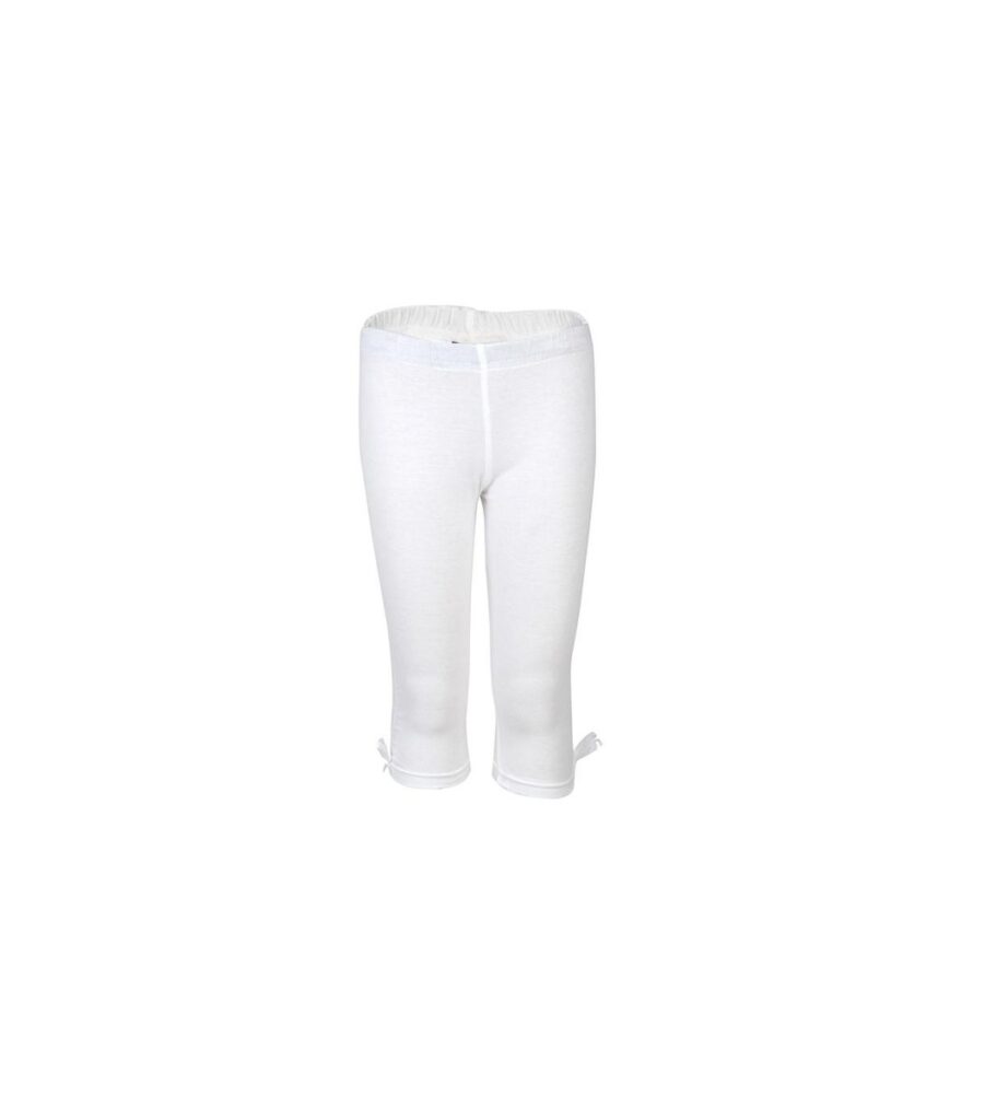 Lace Bow White Leggings